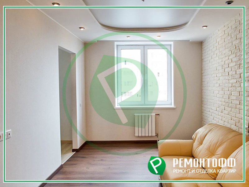 Ремонт квартиры 41 м2 фото в Томске, монтаж конструкций, отделка потолка, полов, стен, монтаж натяжных потолков, дизайн фото
